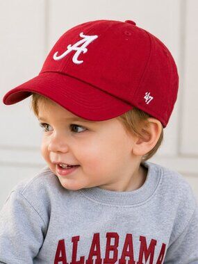 Alabama Crimson Tide Toddler Hat | ‘47 Brand Red Baseball Cap Adjustable NCAA